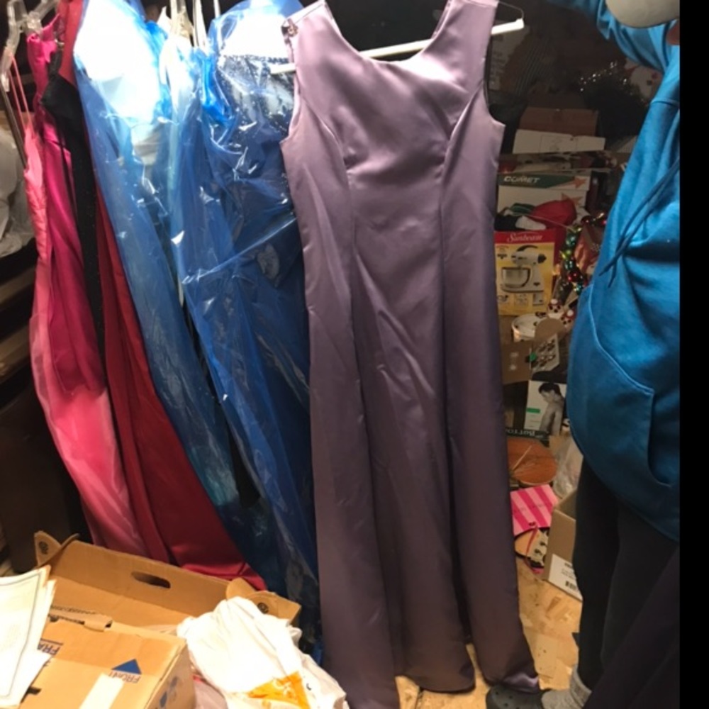 Satin custom made dress